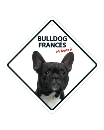 Señal con Ventosa 'Bulldog Francés on Board'