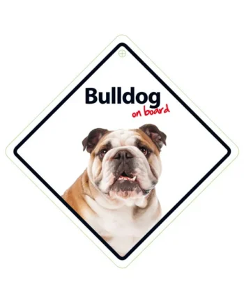 Señal con Ventosa 'Bulldog on Board'