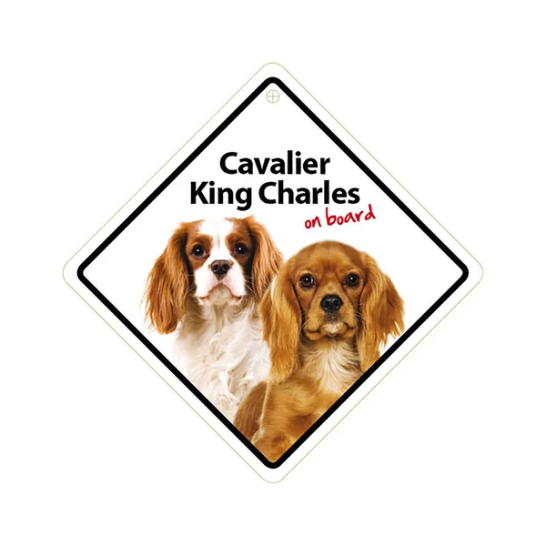 Señal con Ventosa 'Cavalier King Charles on Board'