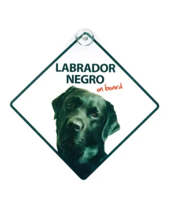 Señal con Ventosa 'Labrador Negro on Board'