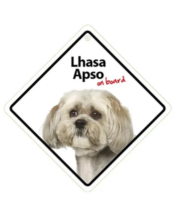Señal con Ventosa 'Lhasa Apso on Board'