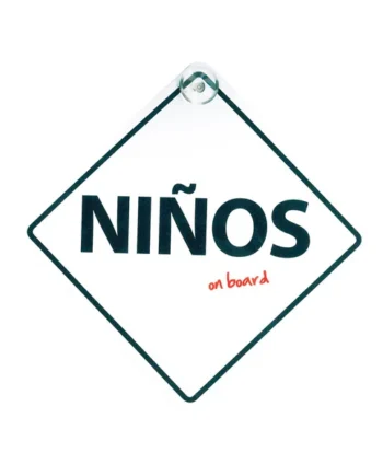 Señal con Ventosa 'Ninos on Board'