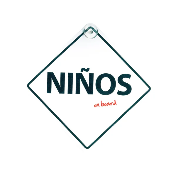 Señal con Ventosa 'Ninos on Board'