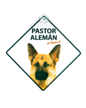 Señal con Ventosa 'Pastor Alemán on Board'