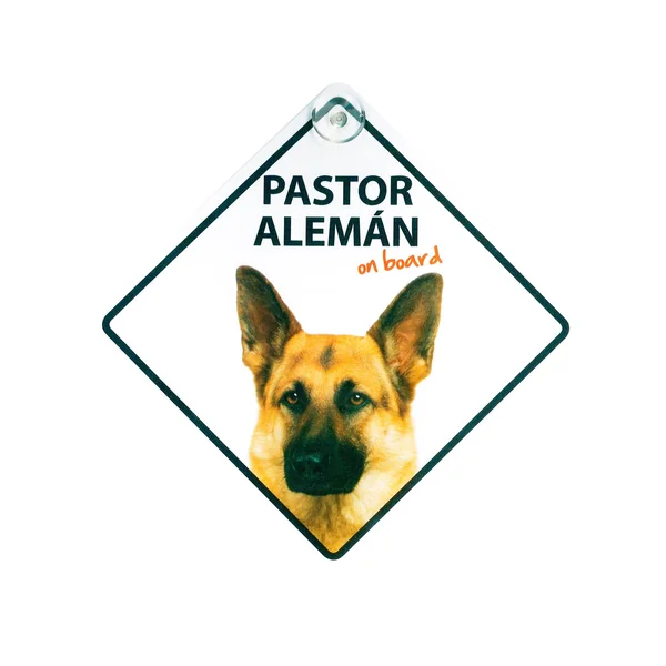 Señal con Ventosa 'Pastor Alemán on Board'