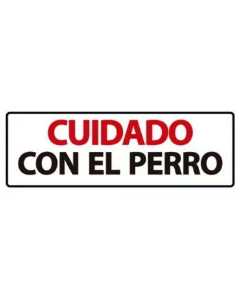 Señal Horizontal 'Cuidado con el Perro'