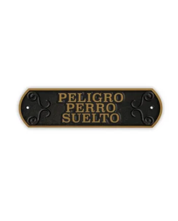 Señal Horizontal Hierro 'Peligro perro Suelto'