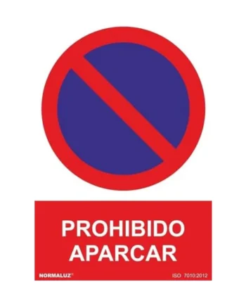 Señal prohibido aparcar PVC 21x30 cm