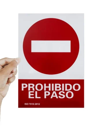 Señal Prohibido El Paso PVC 40x30 cm Rojo