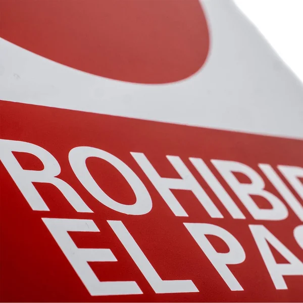 Señal Prohibido El Paso PVC 40x30 cm Rojo