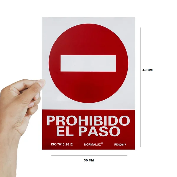 Señal Prohibido El Paso PVC 40x30 cm Rojo