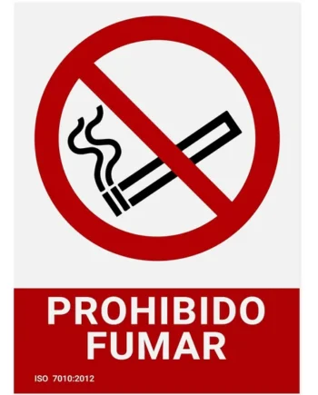 Señal prohibido fumar PVC 30x40 cm Rojo