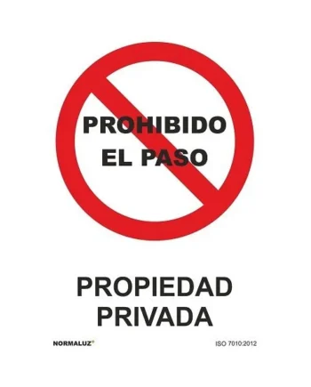 Señal Propiedad Privada PVC 21x30 cm Rojo