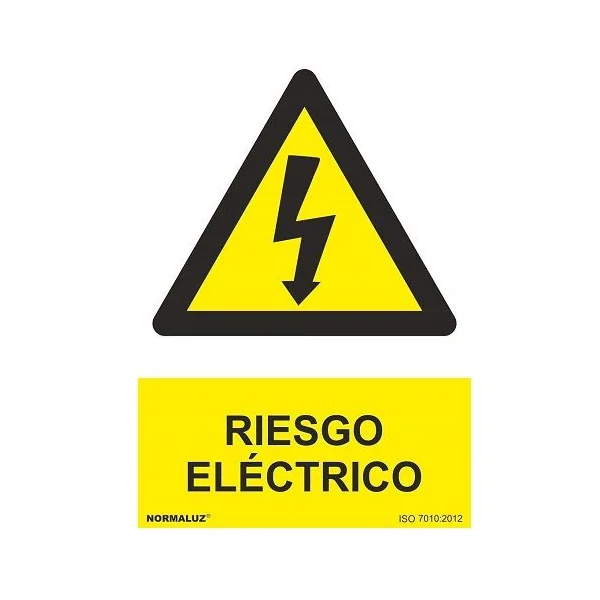 Señal Riesgo Electrico PVC 21x30cm Amarillo