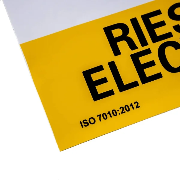 Señal Riesgo Electrico PVC 21x30cm Amarillo