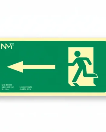 Señal salida Izquierda PVC 32x16cm Verde