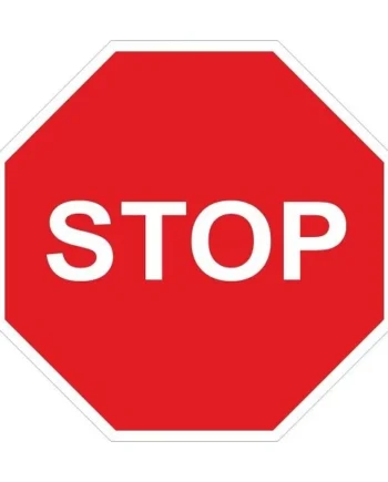 Señal Vial Octogonal Stop Metalica Termolacada 50 cm Rojo