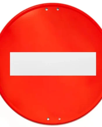 Señal Vial Redonda Prohibido Metalica Termolacada 50 cm Rojo