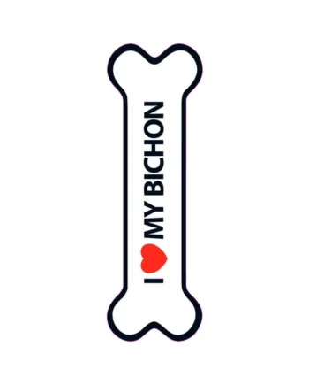 Señal-Hueso Magnético 'I Love my Bichón'