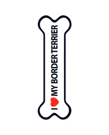 Señal-Hueso Magnético 'I Love my Border Terrier'