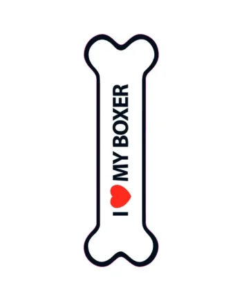 Señal-Hueso Magnético 'I Love my Boxer'