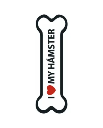 Señal-Hueso Magnético 'I Love my Hámster'