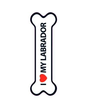 Señal-Hueso Magnético 'I Love my Labrador'