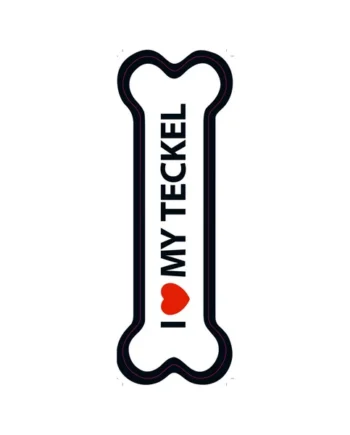 Señal-Hueso Magnético 'I Love my Teckel'