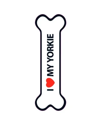Señal-Hueso Magnético 'I Love my Yorkie'