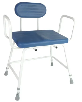 Silla de Ducha Bariátrica XXL con Respaldo y Reposabrazos