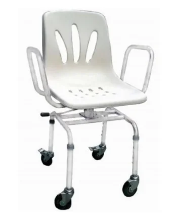 Silla de Ducha Giratoria 360° con Ruedas