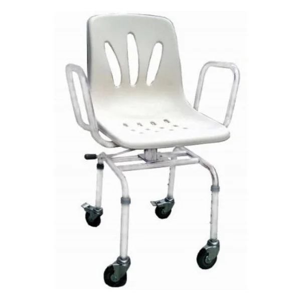 Silla de Ducha Giratoria 360° con Ruedas