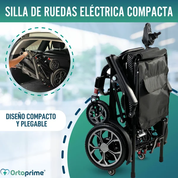 Silla de Ruedas Eléctrica Plegable Súper Ligera | Batería 10 Ah