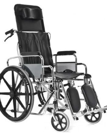 Silla de Ruedas Plegable Acero Cromado con Reposacabezas | ConfortZone