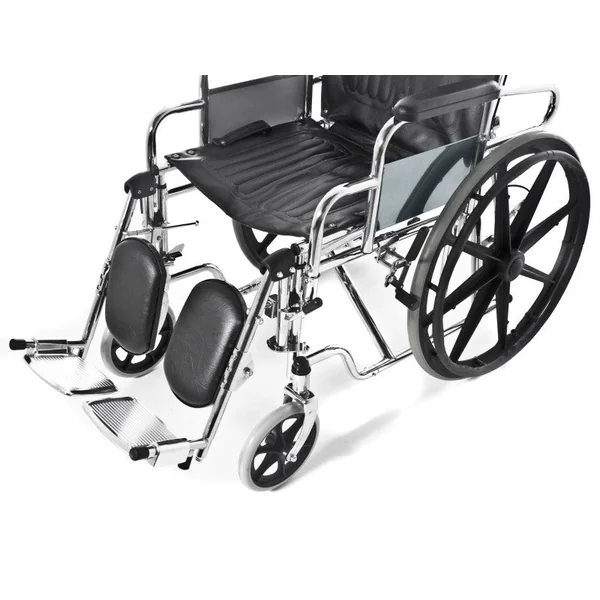 Silla de Ruedas Plegable Acero Cromado con Reposacabezas | ConfortZone