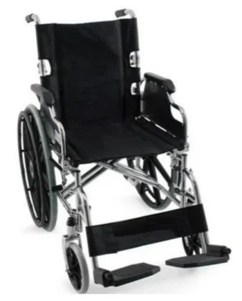 Silla de Ruedas Plegable Acero Cromado | PlusLife