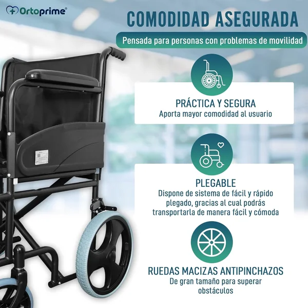 Silla de Ruedas Plegable Ligera Ortopédica