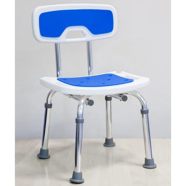 Silla Ducha Antideslizante con Respaldo y Asiento Acolchado