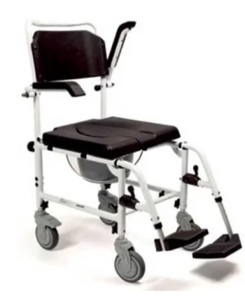 Silla Ducha WC Reposabrazos y Reposapiés Abatibles