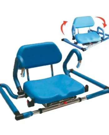Silla Giratoria Bañera Ajustable Asiento Acolchado y Apoyabrazos