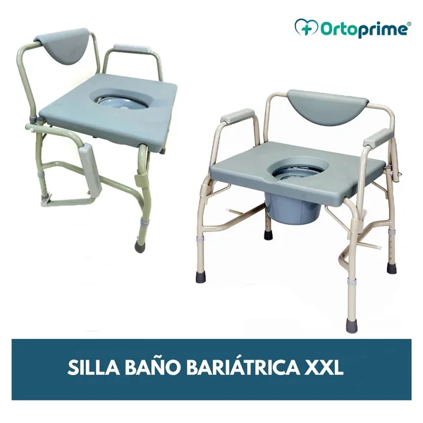 Silla para Baño Bariátrica con Reposabrazos Abatibles