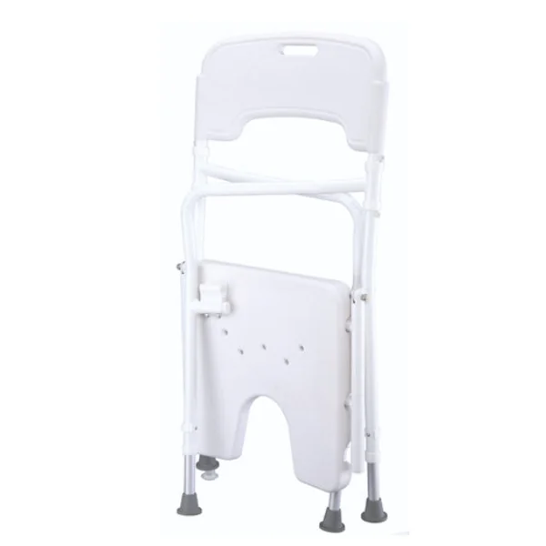 Silla para Baño con Respaldo y Reposabrazos Plegable