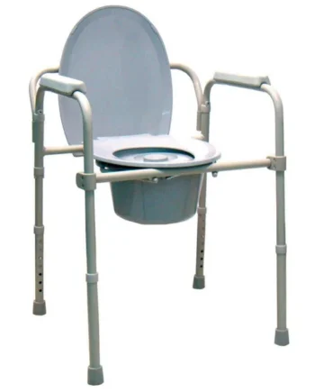 Silla WC con Tapa y Reposabrazos Plegable