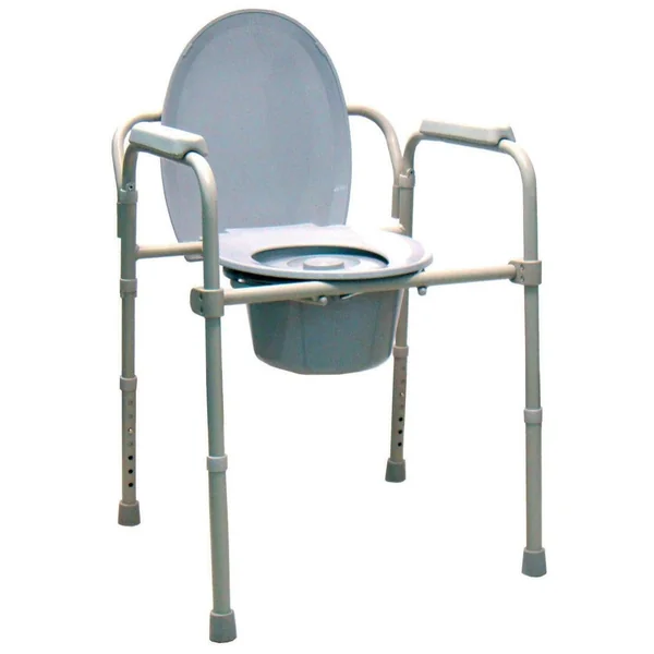 Silla WC con Tapa y Reposabrazos Plegable