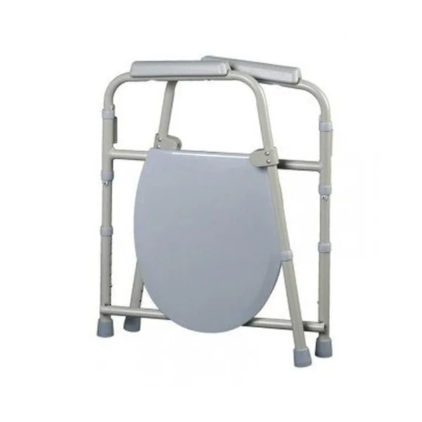 Silla WC con Tapa y Reposabrazos Plegable