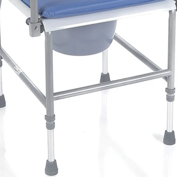 Silla WC de Acero con Inodoro y Altura Ajustable