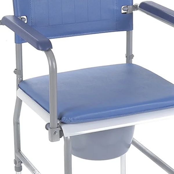 Silla WC de Acero con Inodoro y Altura Ajustable