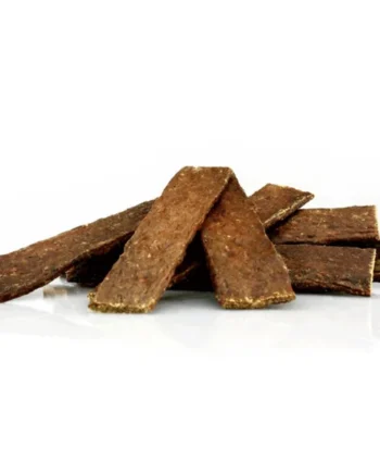 Snack natural de tiras de carne de conejo