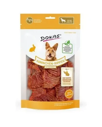 Snack natural Dokas Costillas de conejo para perro 100gr