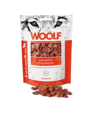 Snack Woolf Dados de Salmón para Perros y Gatos 100gr